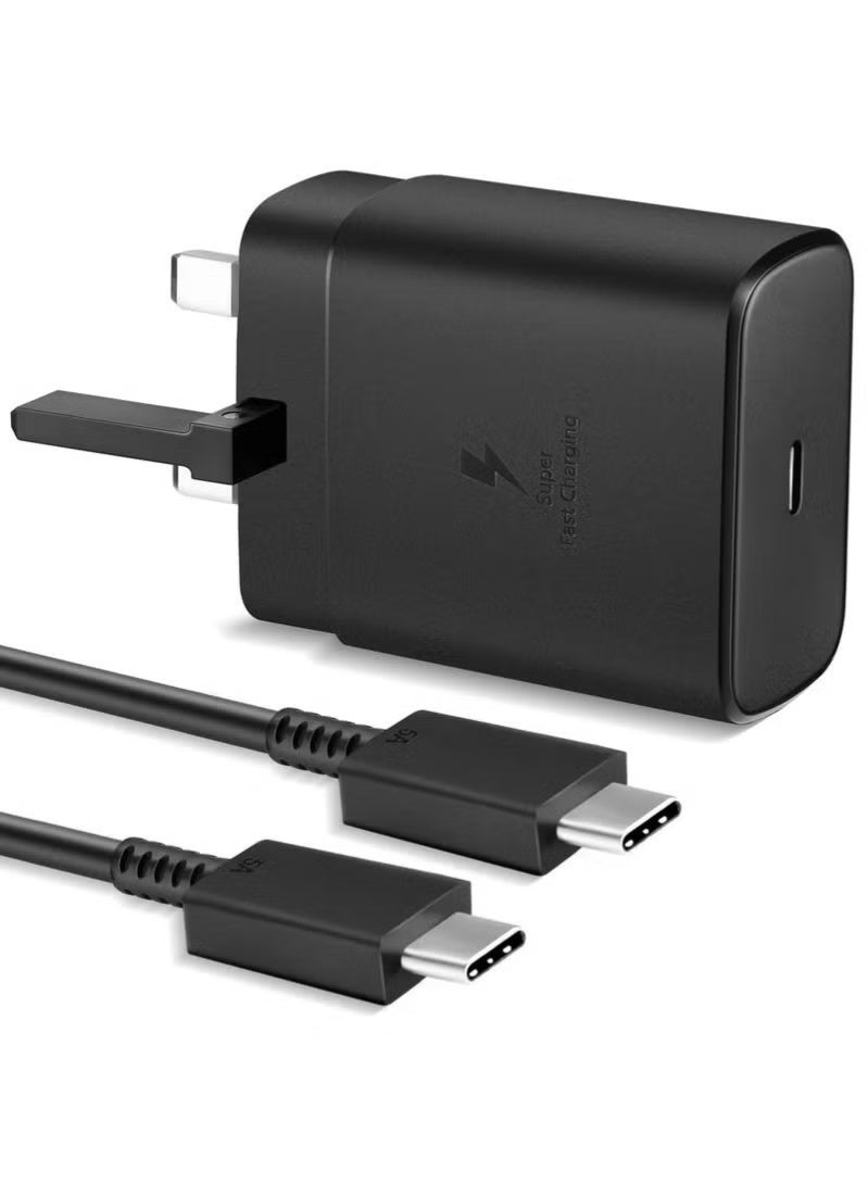 Fast Charger for Samsung Galaxy Charger Head with Charging Cable 45 watts, S23 Ultra S23 Plus S23 S23 S22 Ultra S22 S21 Ultra S21 S21 A54 A53 A52 A32-45W with Type-C 5A fast Cable - Image 1